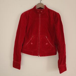 Women's Red Corduroy Jacket Size Small